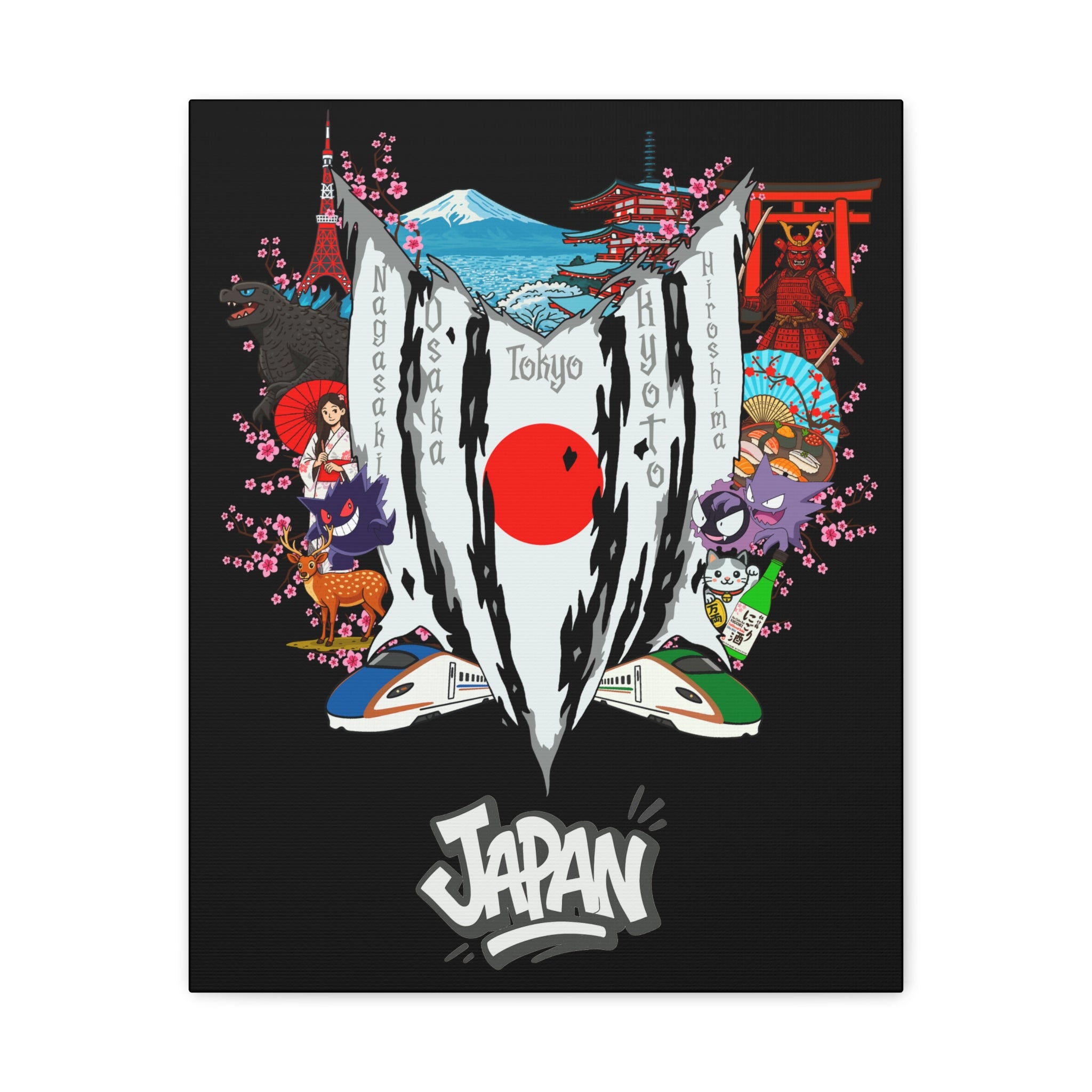 Japan (Ghost Poke Version) Canvas