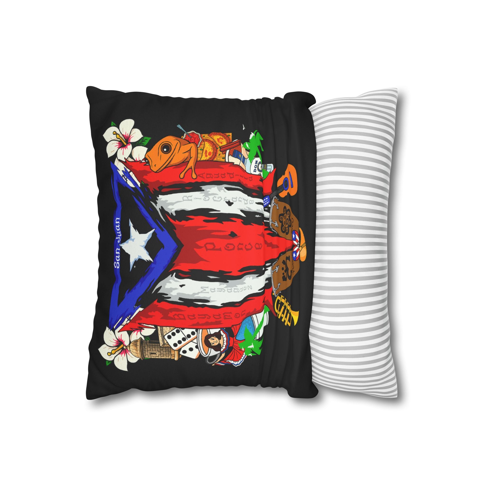 Puerto Rico Square Pillowcase 14x14