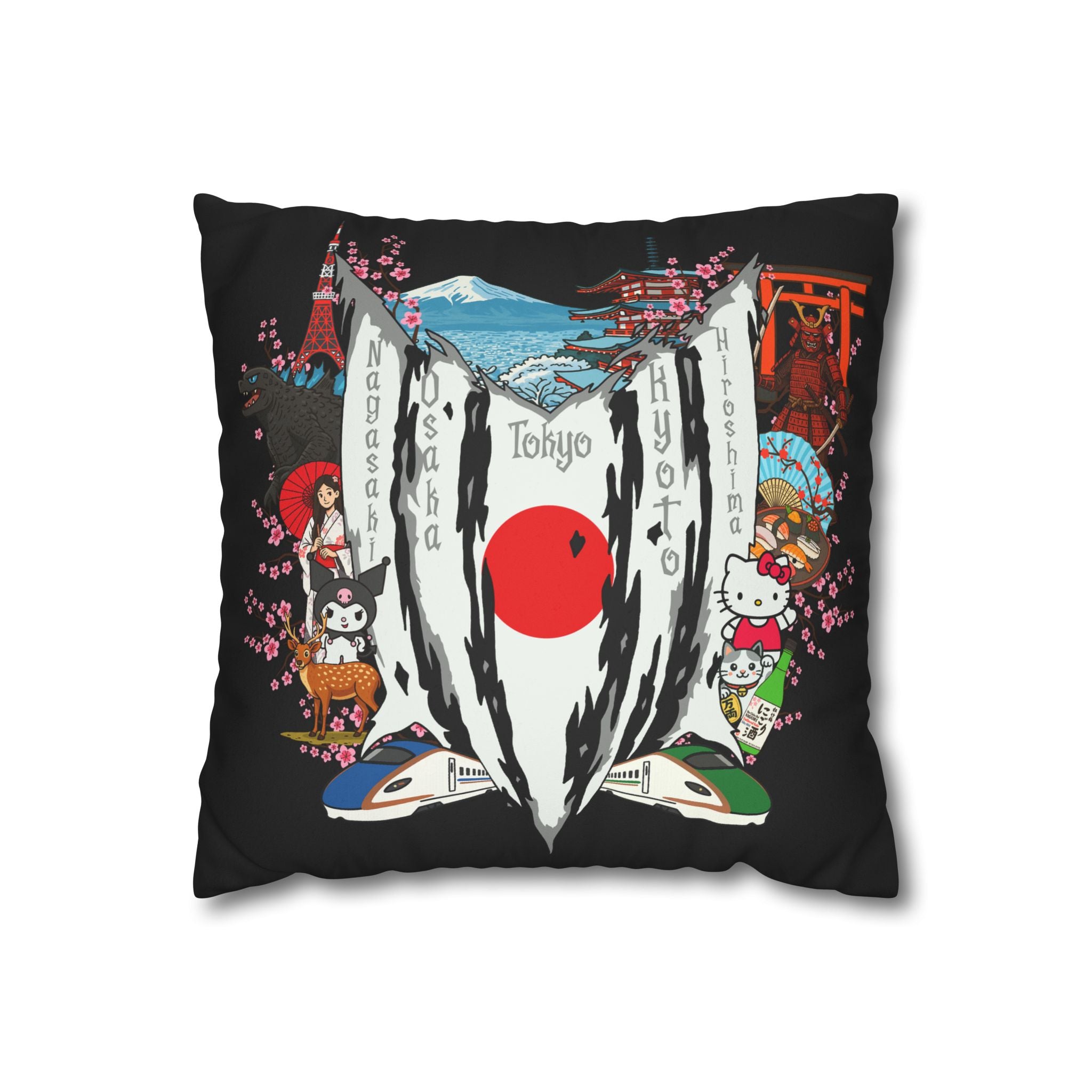 Japan Hellokitty Square Pillowcase 14x14