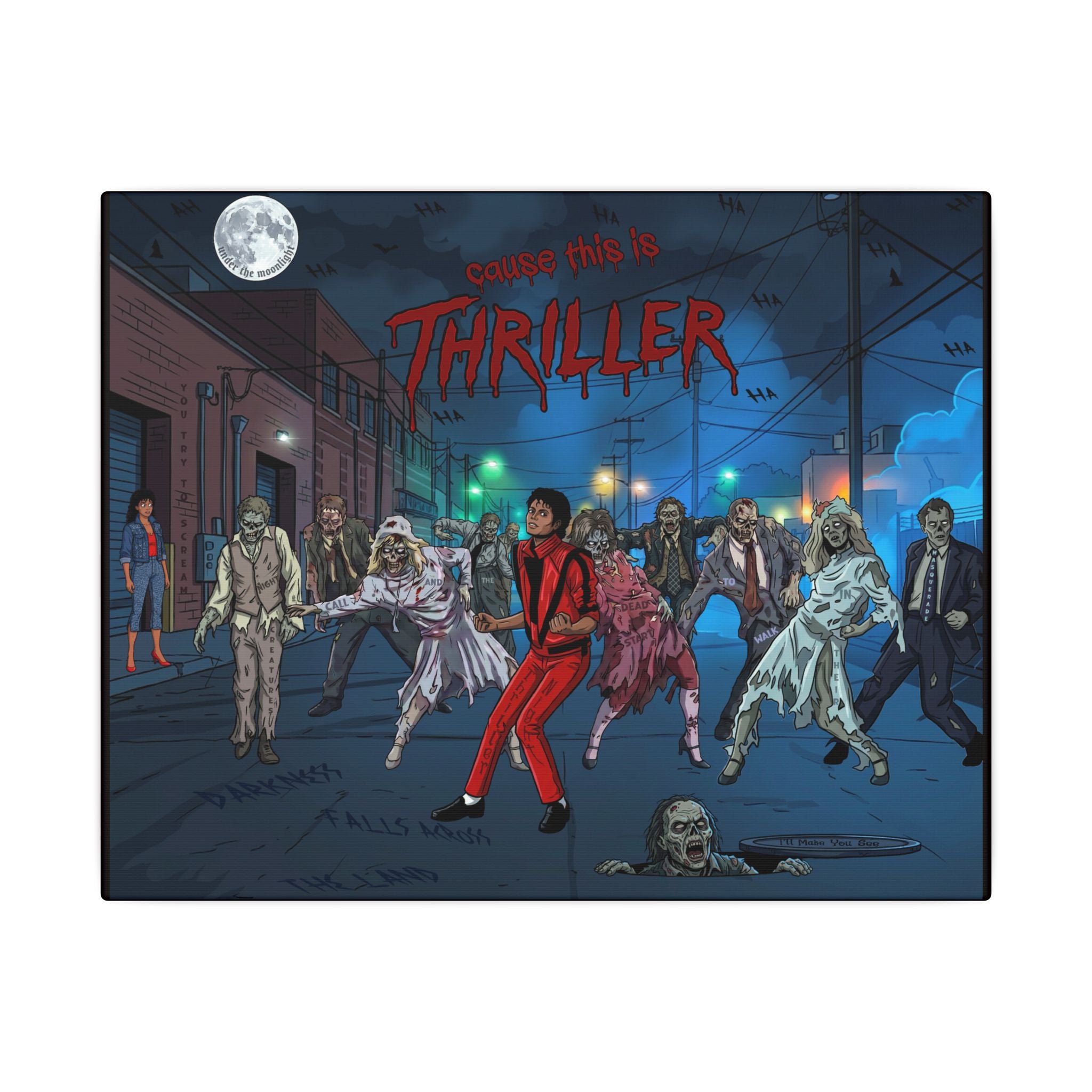 Michael Jackson Thriller Collage Canvas