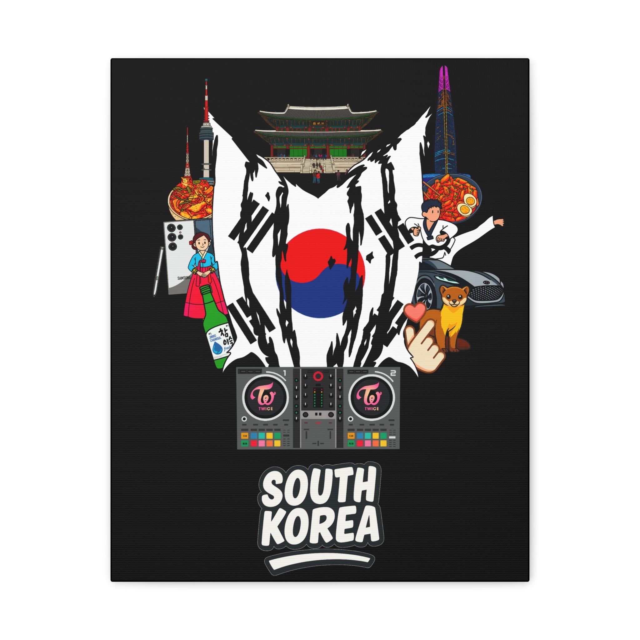 South Korea (Twice) Canvas