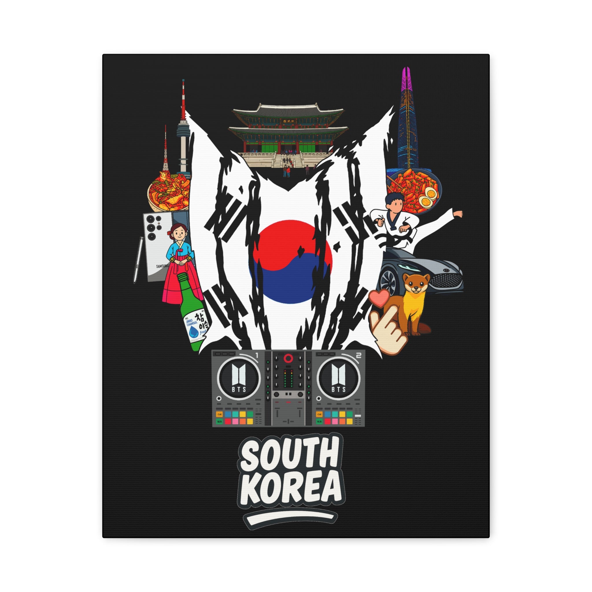 South Korea (BTS) Canvas