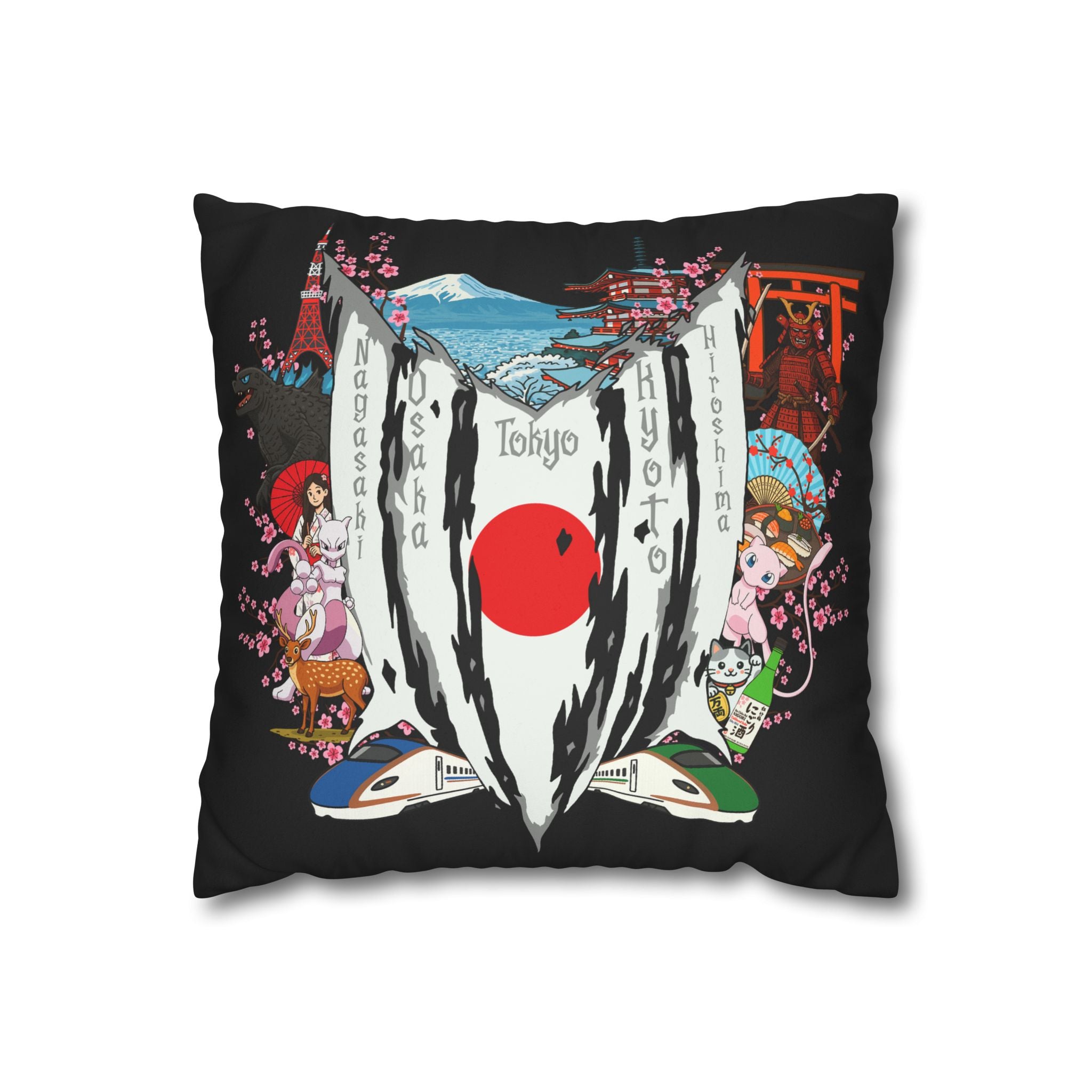 Japan Mew2 Square Pillowcase 14x14