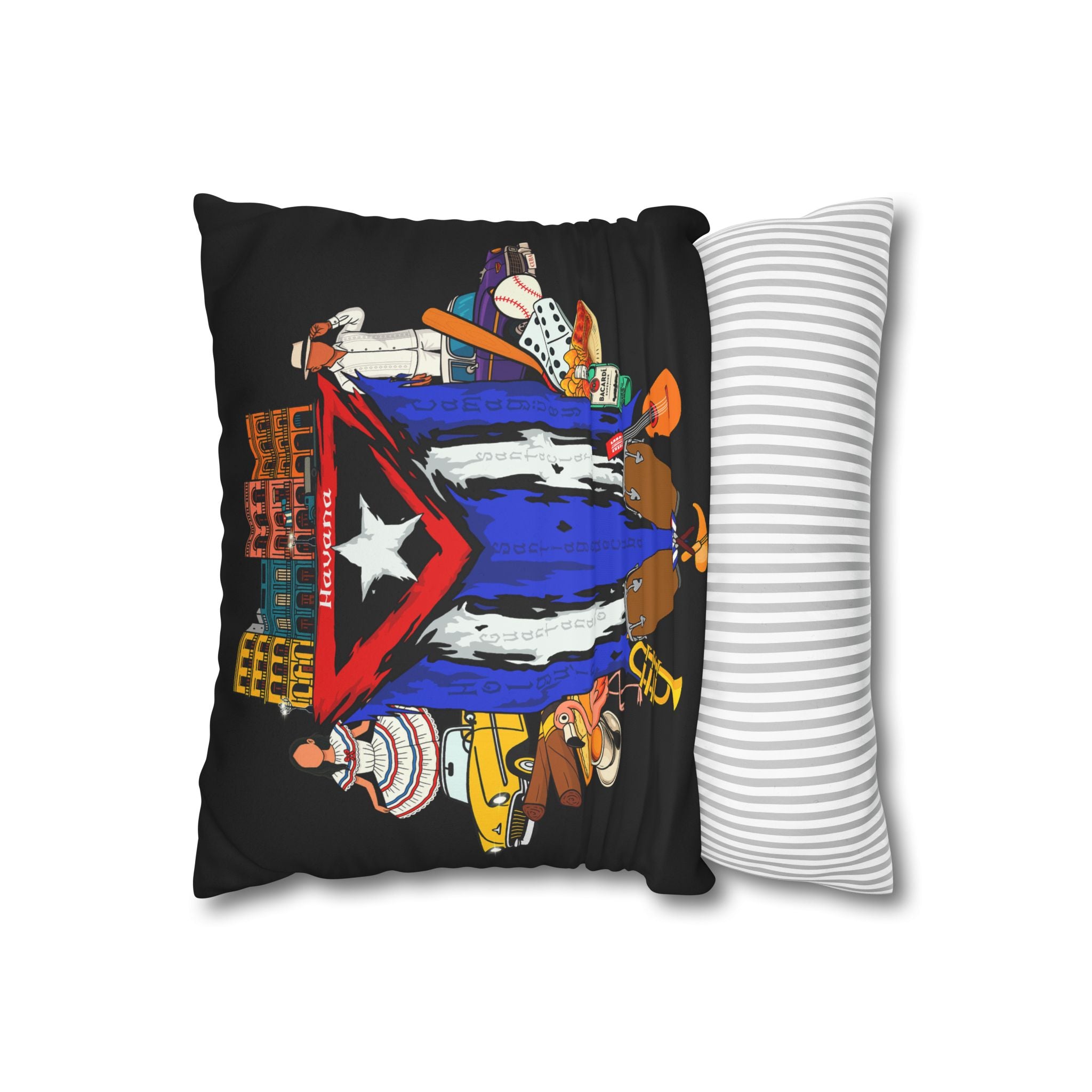 Cuba Square Pillowcase 14x14