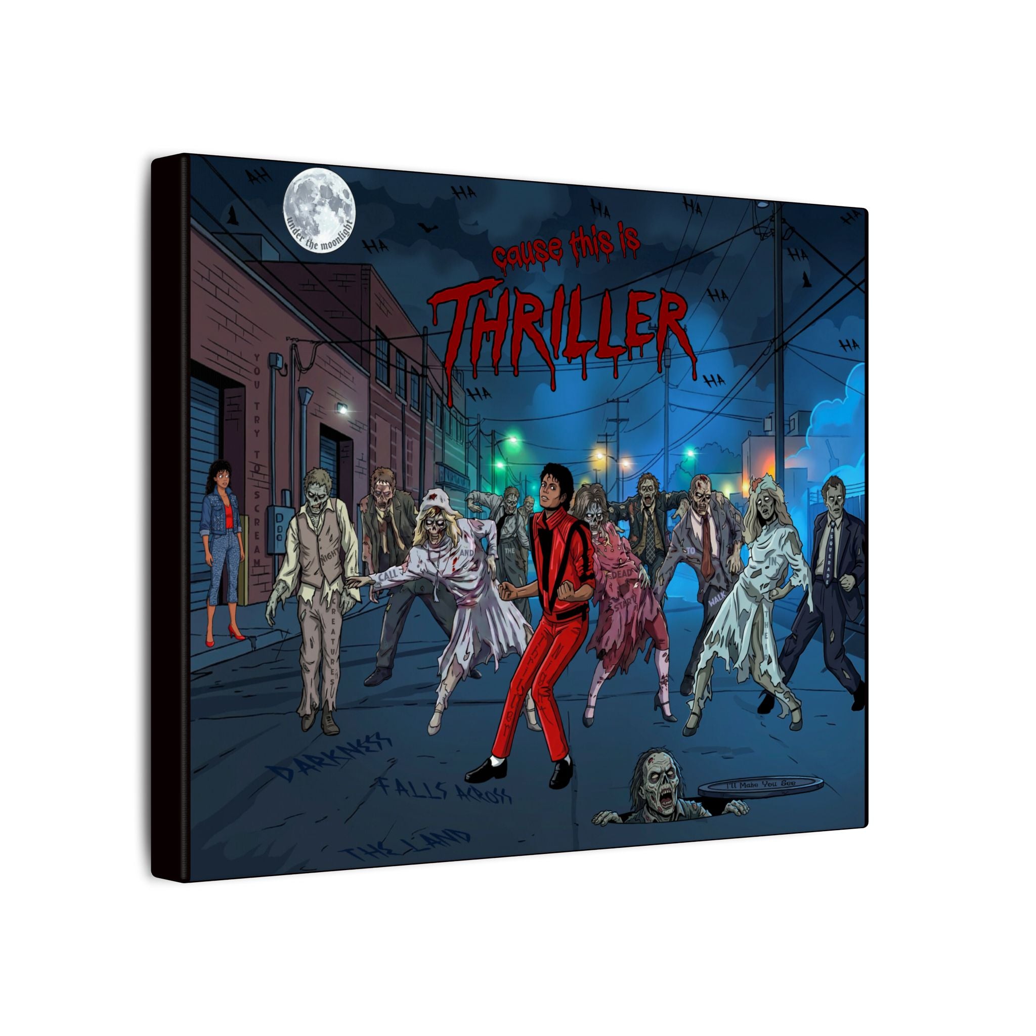 Michael Jackson Thriller Collage Canvas