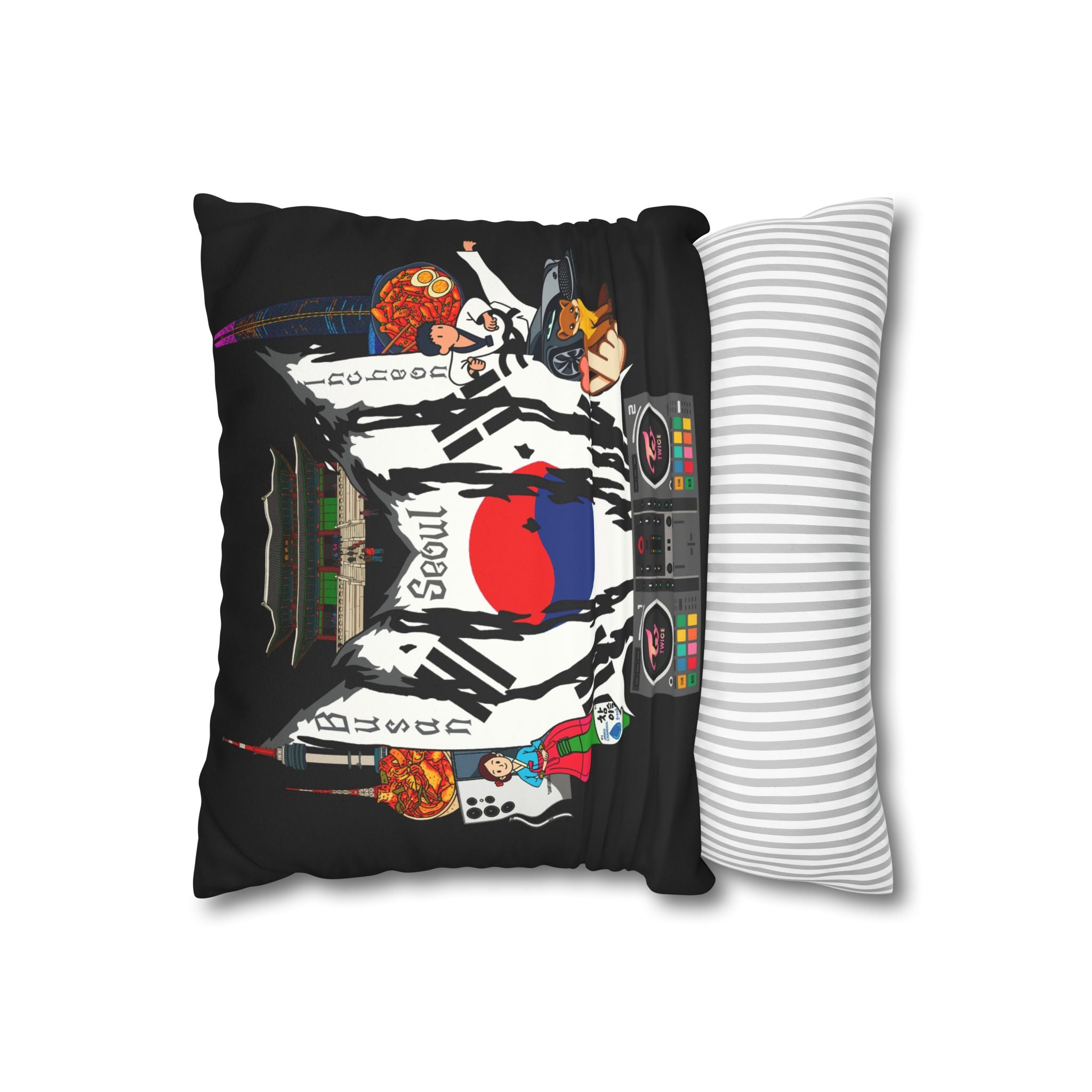 South Korea (Twice) Square Pillowcase 14x14