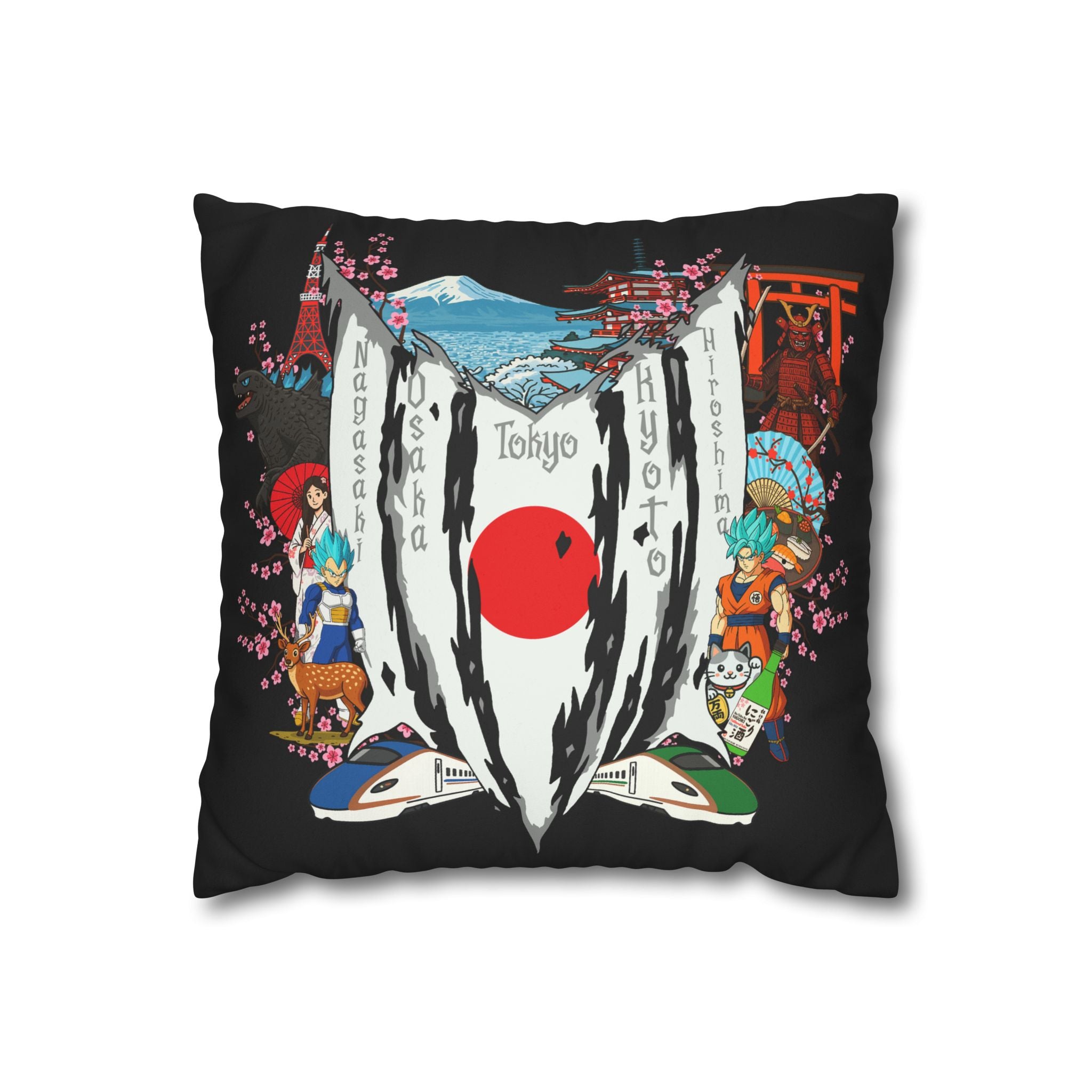 Japan DBZ GOVEG Square Pillowcase 14x14