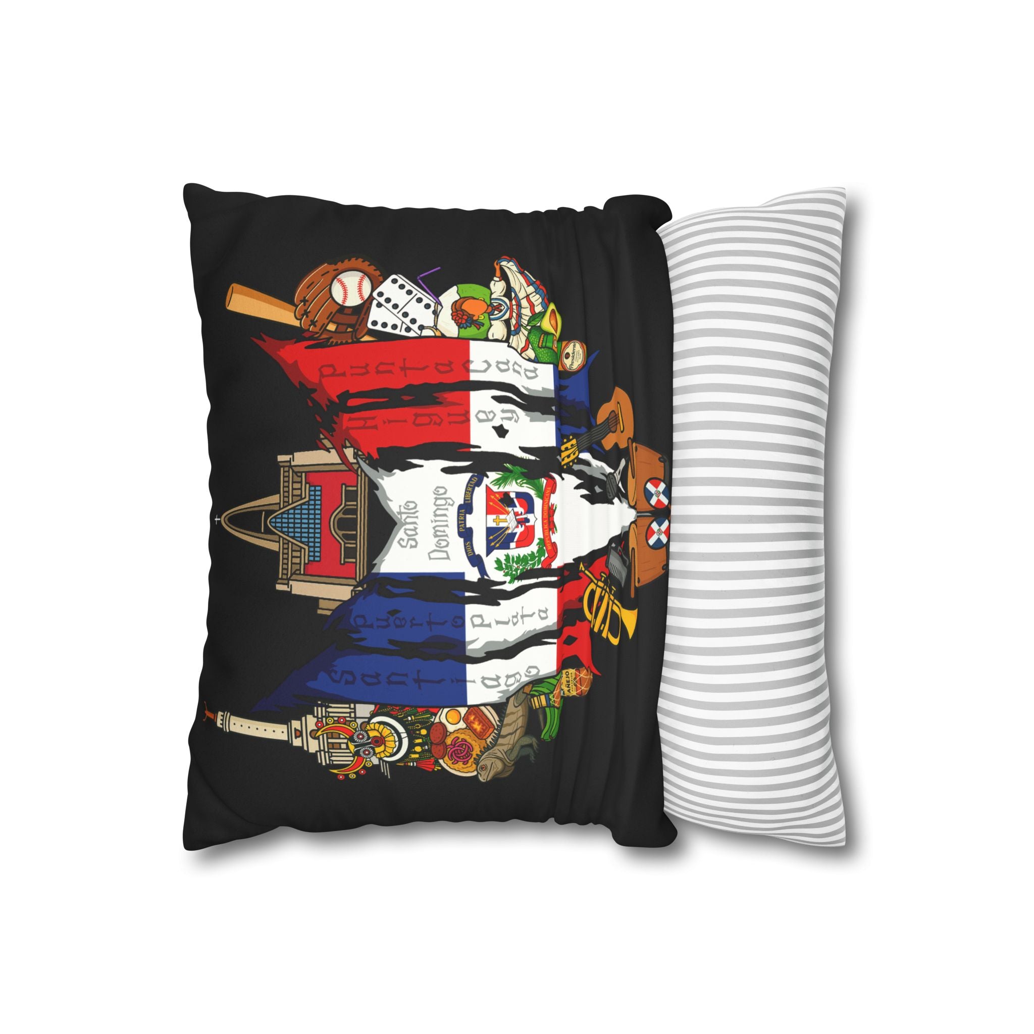 Dominican Republic Square Pillowcase 14x14