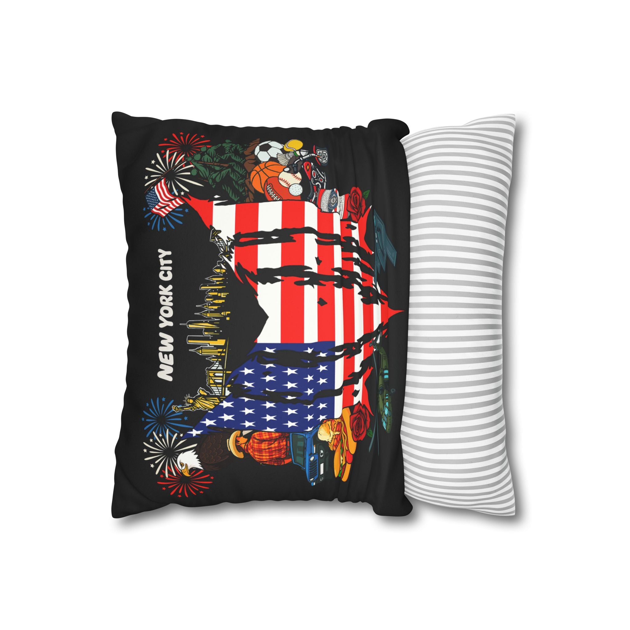 USA (NYC) Square Pillowcase 14x14