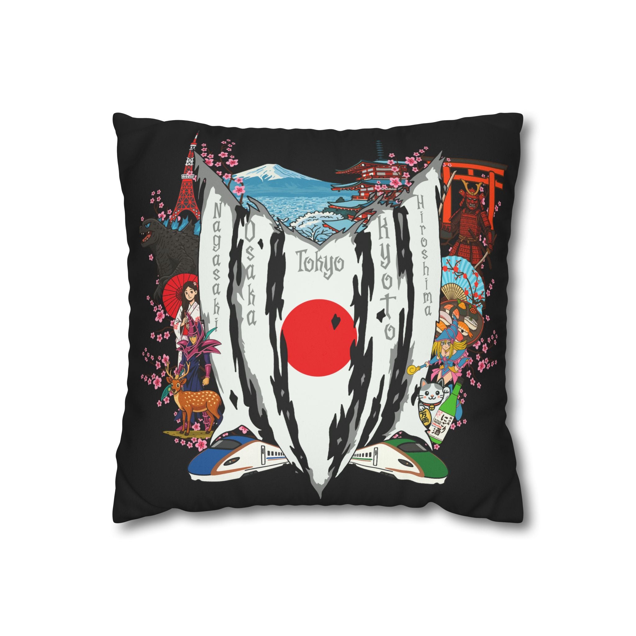 Japan DarkMagGirl Square Pillowcase 14x14