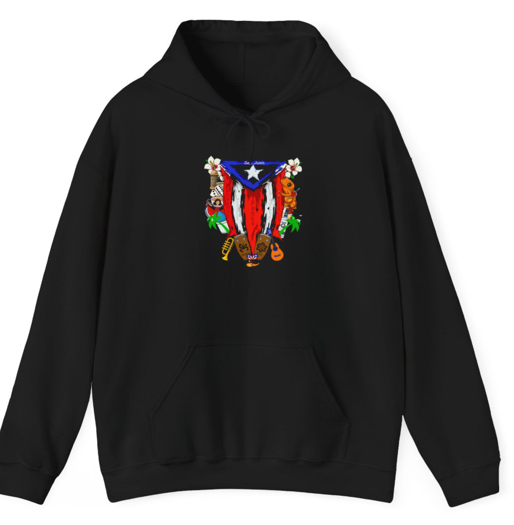 Puerto Rico Collage Hoodie