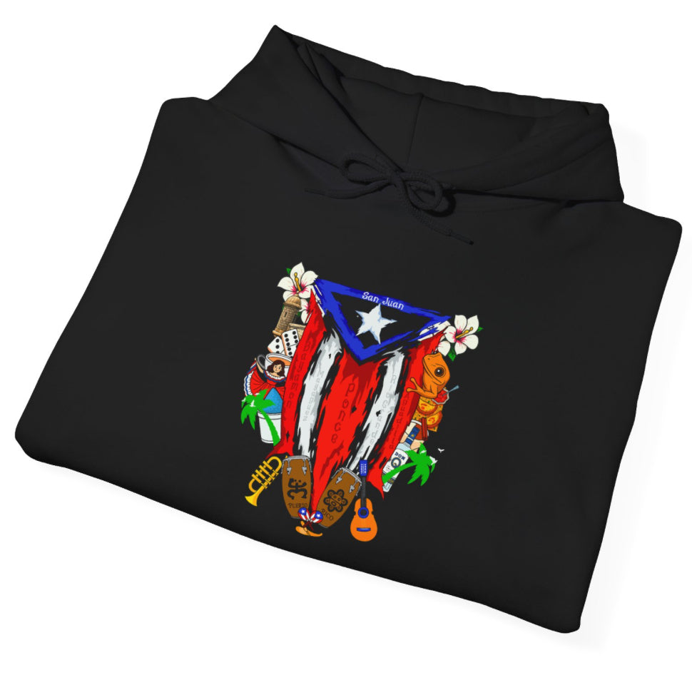 Puerto Rico Collage Hoodie
