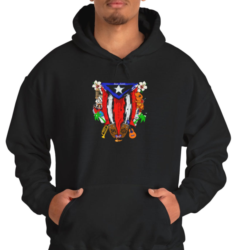 Puerto Rico Collage Hoodie