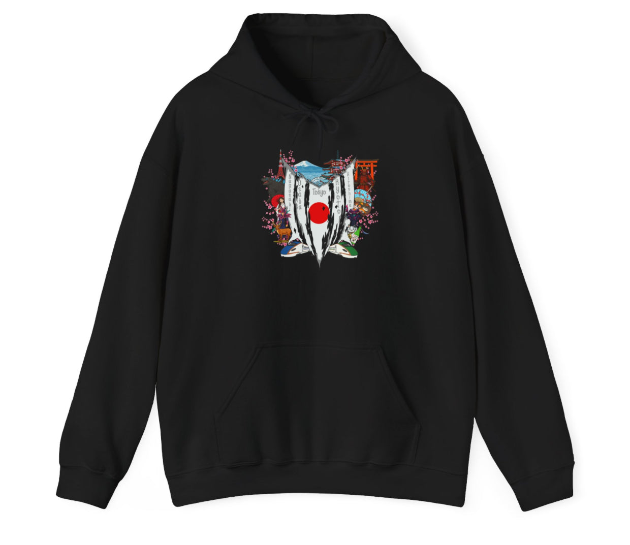 Japan BlackChaos Collage Hoodie