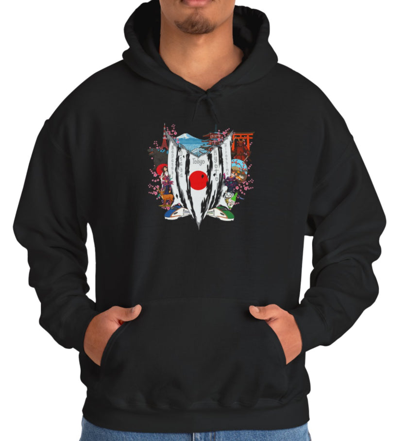 Japan BlackChaos Collage Hoodie