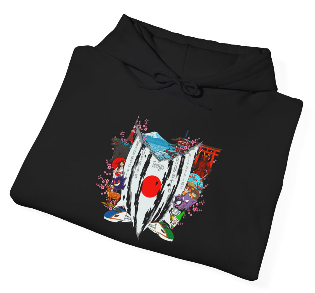 Japan Ghost Poke Collage Hoodie