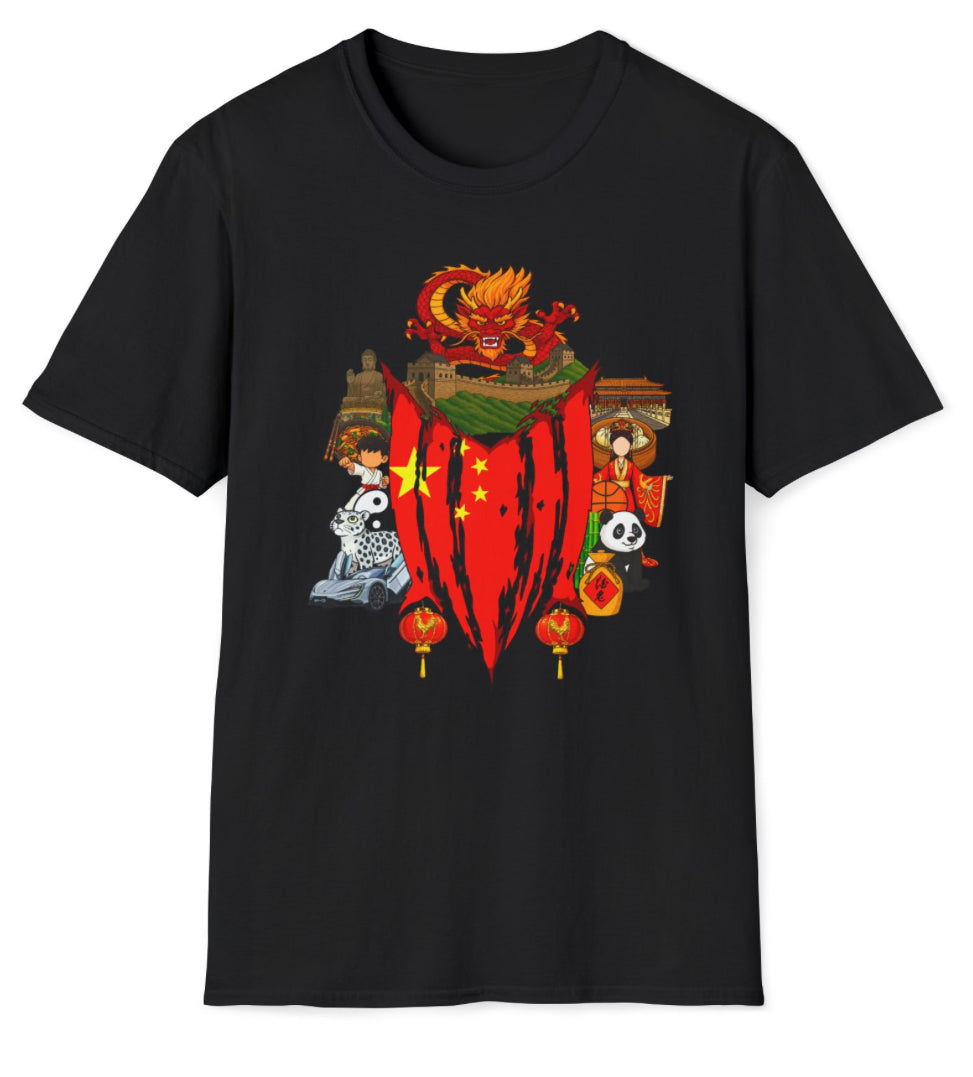 China Collage Tshirt (Rooster New Year)